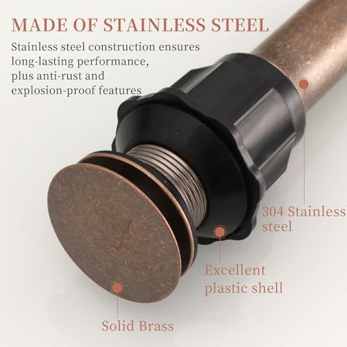 15/8" Bathroom Faucet Vessel Vanity Sink Pop Up Drain Assembly Stopper - Image 3