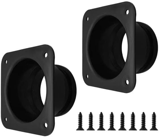 2Pcs 4 Inch Duct Connector Flange, ABS Plastic Wall Plate, Square to Round by Unknown