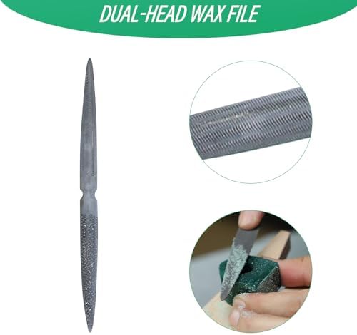 Jewelry Wax Carving Kit with Wax Tubes Ring Mandrel and Dual-End File - Image 4