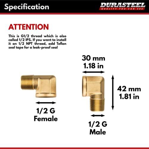 DuraSteel Wall Mount Faucet 90-Degree Elbow - Image 4