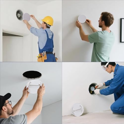 EASY-EXS Access Panel Round 5" Spring-Clip Plastic White - Image 5