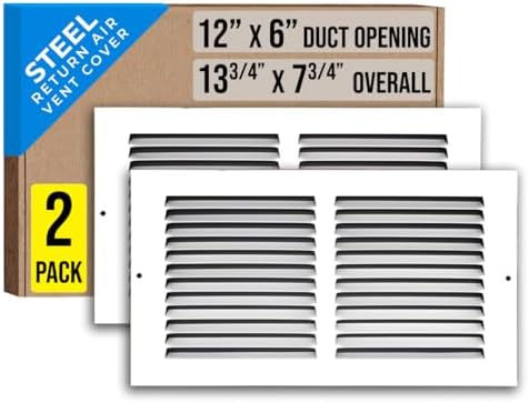 Fits 12x6 Duct Opening | Steel Return Air Grille by Handua | Vent Cover Grill by Handua