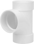 4IN PVC DWV Sanitary Tee 3-Way PVC Pipe Fittings Adapter Furniture Build Grade by Lswteiz