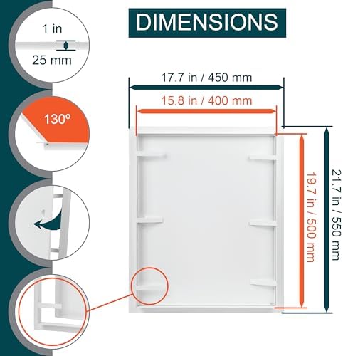 16" x 20" White Metal Access Panel - Image 2
