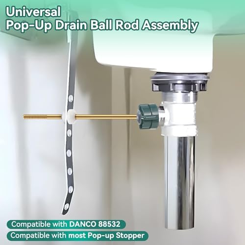 Enhon 1 Pack Universal Pop Up Drain Ball Rod Assembly - Image 3