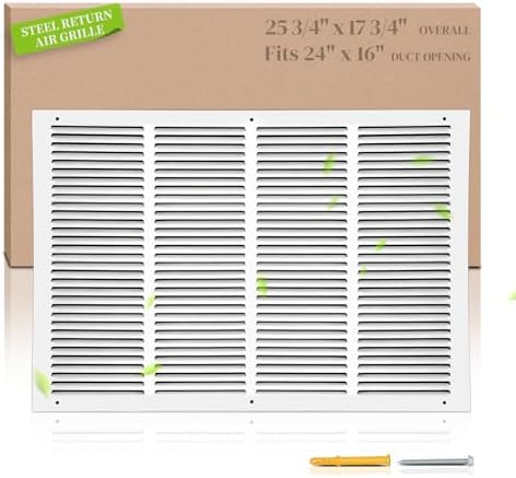 24x16 Steel Return Air Grille, Fits 24"W x 16"H Duct Opening by SmartSolutionsforHome