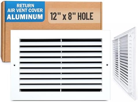 Fits 12x8 Hole | Aluminum Return Air Grille by Handua | Vent Cover Grill by Handua