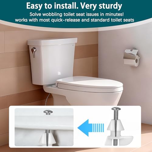 Toilet Seat Hardware Screws and Plastic Nuts Replacement Kit - Image 3