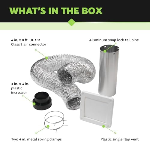 Homewerks Wall Vent Duct Kit for Exhaust Fan, Made in USA - Image 4