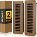 BYEWIRE Floor Register 2x10, 2 Pack Brown Floor Vent Covers by BYEWIRE