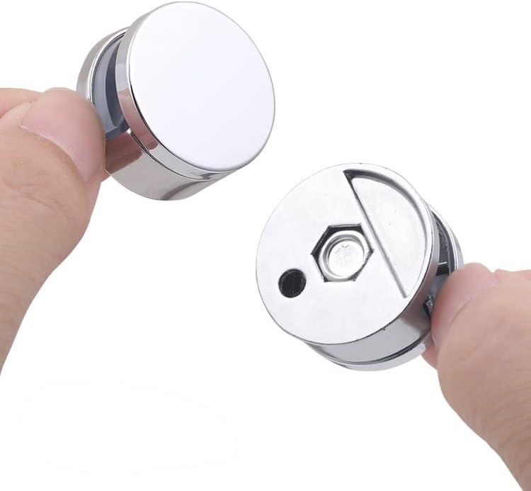 AccEncyc Frameless Mirror Mounting Hardware Kit 4 Pack Zinc Alloy Mirror - Image 3