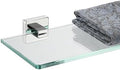 JQK Bathroom Glass Shelf Chrome, Tempered Glass Shower Storage 12 by 5 inches by Homeimprovement