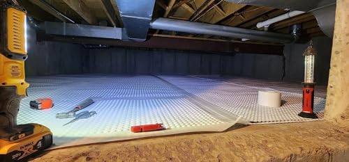 Whitecap Dimple Drainage Matting 2' x 50' – Improves Water Flow, Protects Vapor - Image 2