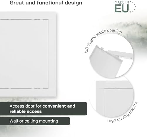 Vent Systems 6 x 8 Inch White ABS Plastic Access Panel - Image 3