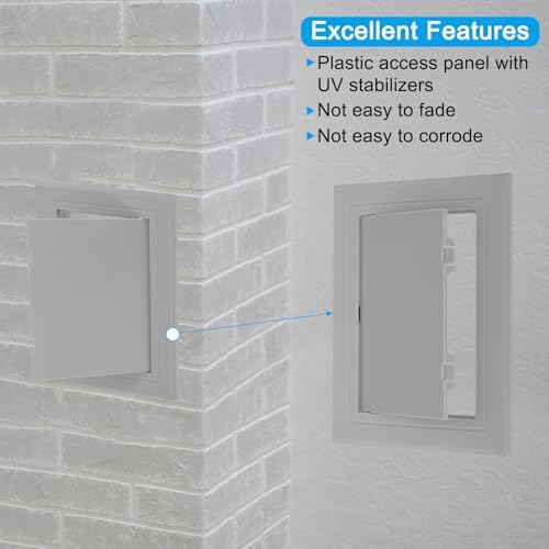 PATIKIL 6x5 inch Removable Hinged Access Panel, ABS Plumbing Access Doors Easy - Image 3