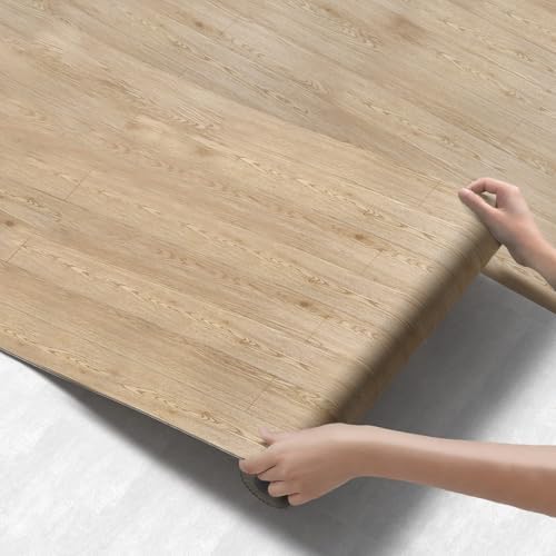3D Peel and Stick Vinyl Floor Tile Roll Wood Plank Sticker 23"x 393"/64 Sq.Ft by Unknown