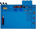Premium Heat Resistant 932°F Blue Magnetic Repair Work Mat Large Silicone by HPFIX