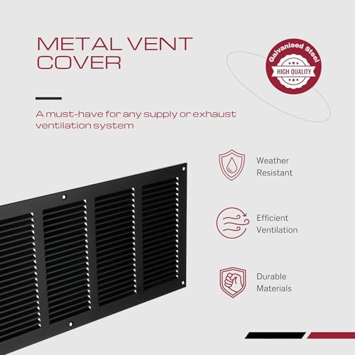 18x6 Vent Cover with Built-in Screen - Image 2