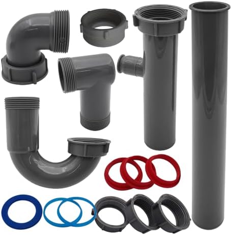1-1/2" Sink Drain Trap Plumbing Kit - Image 3