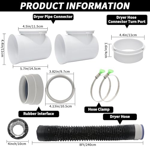 4 Inch 8 Ft Dryer Vent Hose Kit - Image 6