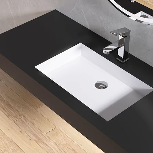 47"X19" Bathroom Sink with Single Faucet Hole, Stone Resin Wall-Mount or - Image 7