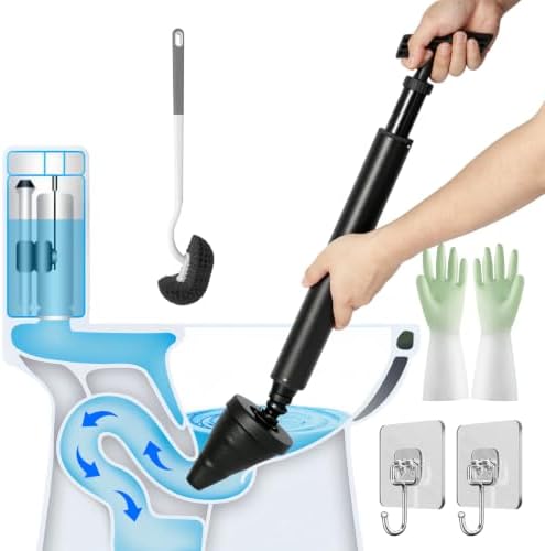 Toilet Plunger & Bathroom Plunger, Toilet Brush and Plunger Set by JAIZAIWJ