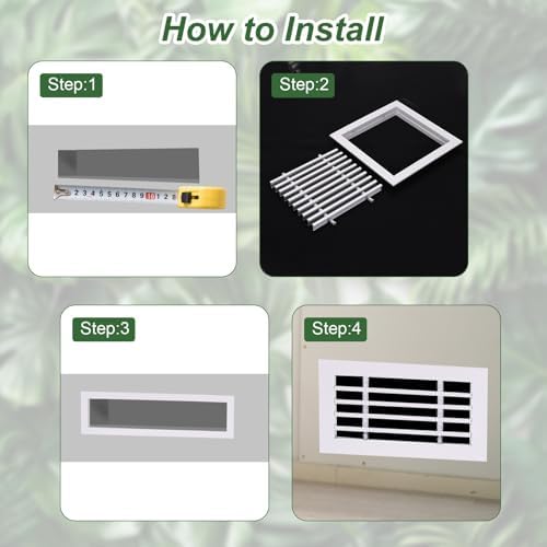 PATIKIL 20x6 Inch Linear Bar Air Vent Grille, Sidewall HVAC Air Supply and - Image 5