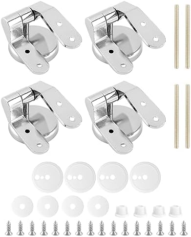 QWORK Toilet Seat Hinge Replacement Kit – Fits 110–150 mm Two-Hole Mounts by QWORK