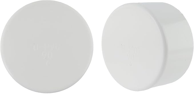 3" PVC Pipe End Cap Fitting White | Round Pipe Hole Plugs, Pipe Plug Socket - Image 4