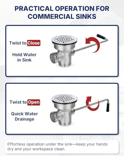 3-1/2" Commercial Sink Drain - Image 5