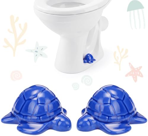 FillTouch Toilet Bolt Covers, Decorative Ceramic Caps, Ocean Blue Color by FillTouch