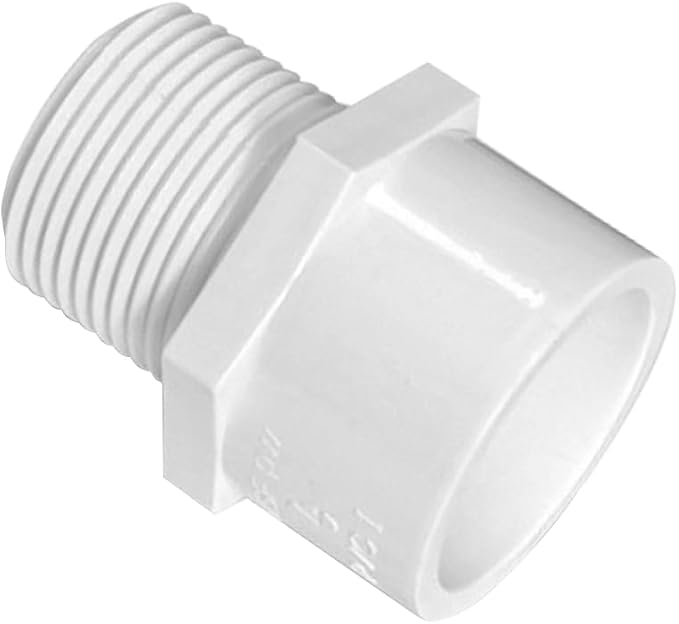 3/4 Inch White 2-Way SCH40 PVC Male Adapter Pipe Fittings， pipe fittings - Image 3