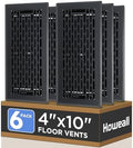 Howeall 4x10 Inches 6 Pack Heavy Duty Walkable Floor Register by Howeall