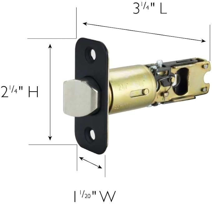 Design House Pro Series Passage Door Latch, Matte Black | 2-Way Adjustable - Image 2