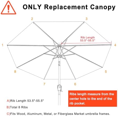 MASTERCANOPY 9ft Replacement Canopy - Image 2