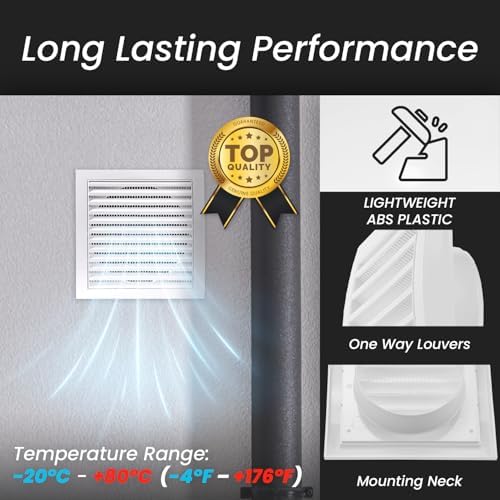 Repa Market 4 Inch Brown Dryer Vent Cover/Duct Cover - Image 3