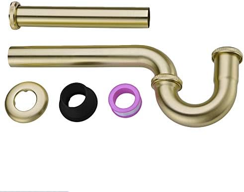 Brass P Trap, 1 1/4 Bathroom Basin Sink Waste Trap Drain Kit - Image 7