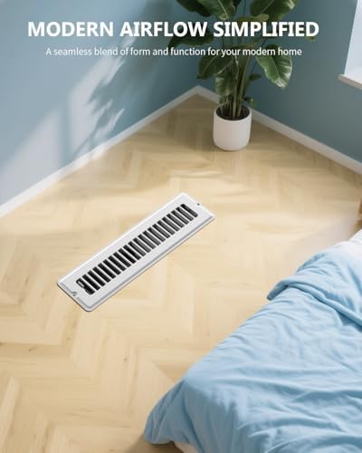 Floor Register 2x10, 4 Pack White Vent Covers - Image 4