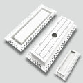 Flush Wall Vent Cover 4x12 Inch by DDPow