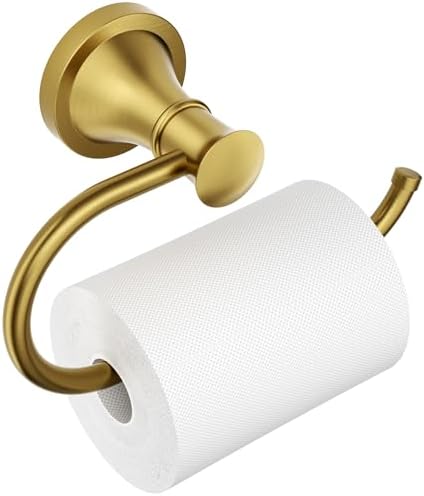 BESy Toilet Paper Holder Wall Mounted Bathroom Tissue Holder Brushed Gold by BESy