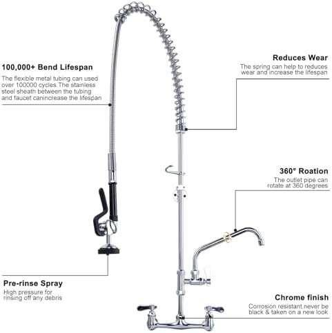 47" Height Commercial Kitchen Sink Faucet - Image 2