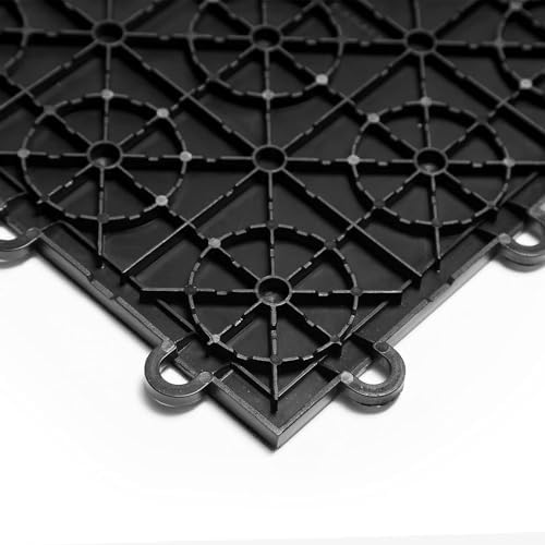 Flooring Inc's 3/8" Thick Interlocking Lightweight Plastic Practice Dance Floor - Image 5