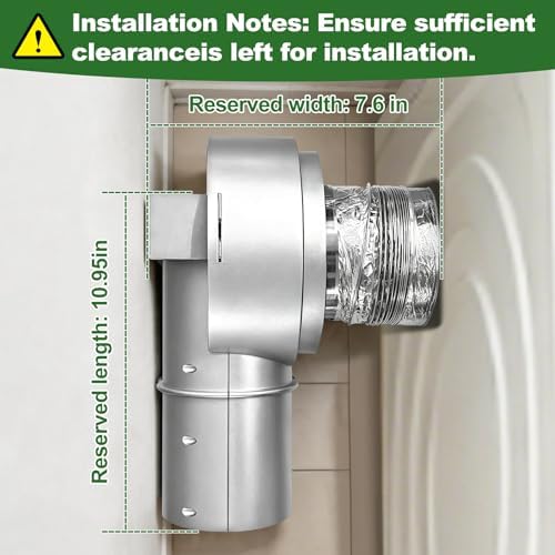 Magnetic Dryer Vent Connector Kit, Low Profile 90 Degree - Image 2