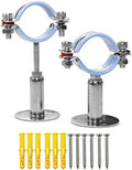AKIHISA 2 Pcs 304 Stainless Steel Pipe Supports, Wall Mount Ceiling Mount Pipe by AKIHISA