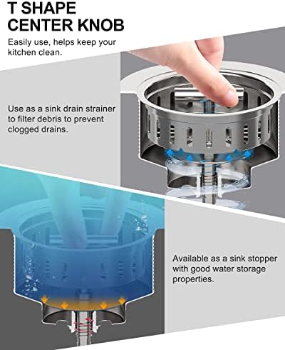 BOTEMY B9171 Kitchen Sink Drain 3 1/2 Inch Kitchen Sink Drain Strainer Assmebly - Image 4