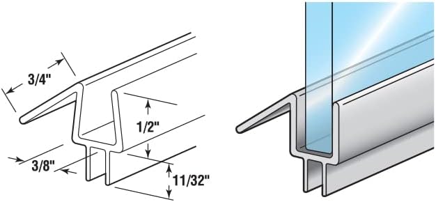 Prime-Line M 6258 Frameless Shower Door Bottom Seal - Image 6