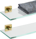 JQK Bathroom Glass Shelf, Floating Tempered Glass Shower Storage 12 by 5 inches by Homeimprovement