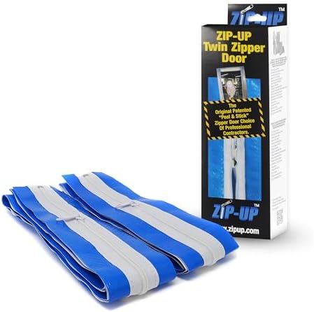 ZIP-UP 84" x 3" Poly Zipper Door Twin Pack, Self Adhesive, Tight Seal by Zip-UpProducts
