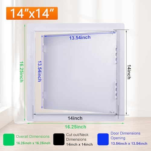 Suteck Plastic Access Panel for Drywall & Ceiling 14 x 14 Inch - Image 2
