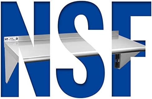 Hally Stainless Steel Shelf 14"x48" NSF Commercial Wall Mount Rack Shelving - Image 4